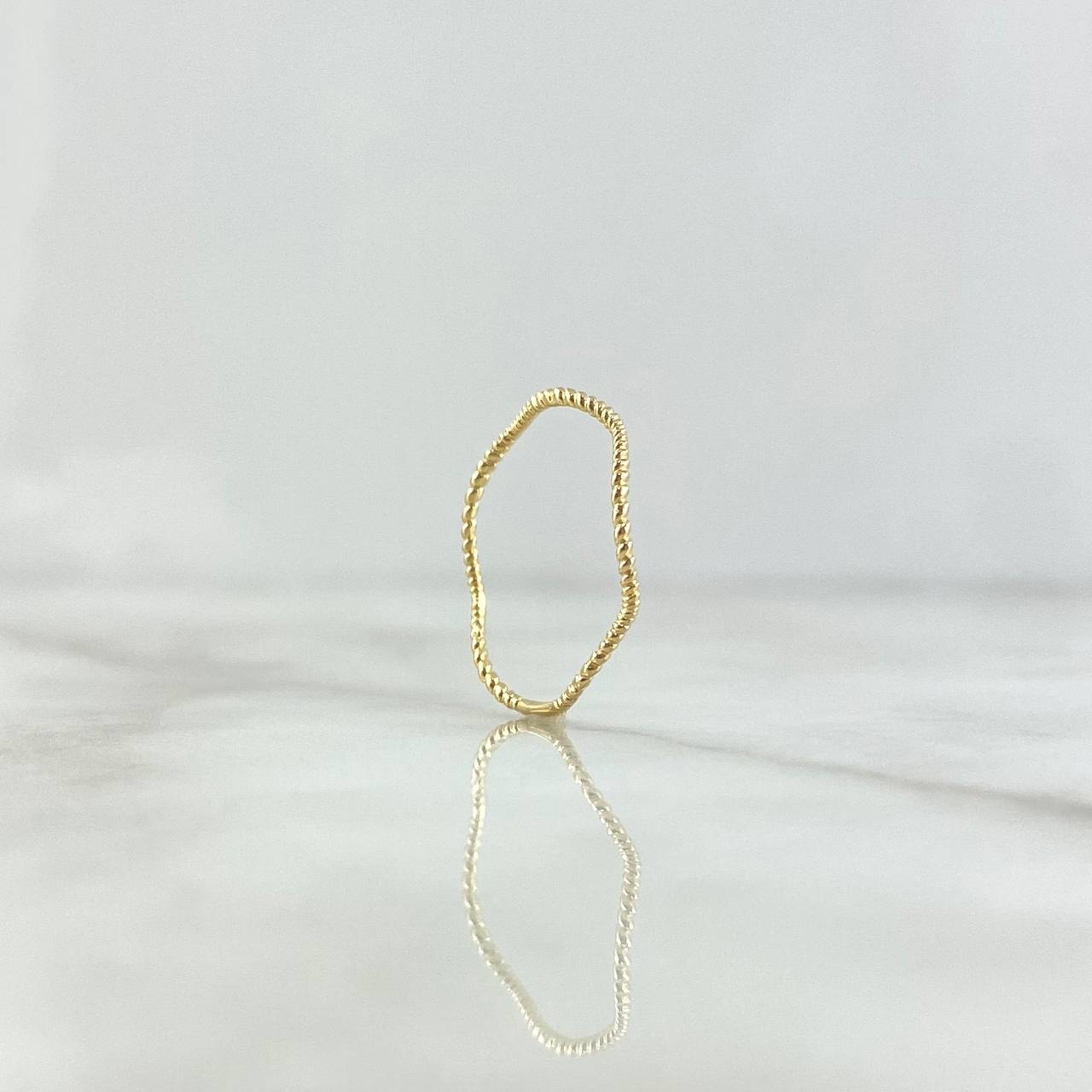 Anillo Trenza Zig - Zag 0.55gr / T6 1/4 / Delgado Oro Amarillo