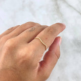 Anillo Trenza Zig - Zag 0.55gr / T6 1/4 / Delgado Oro Amarillo