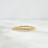 Anillo Trenzado 1gr / T5 1/2 / Grueso Oro Amarillo 18K