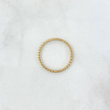 Anillo Trenzado 1.2gr / T7 / Grueso Oro Amarillo 18K