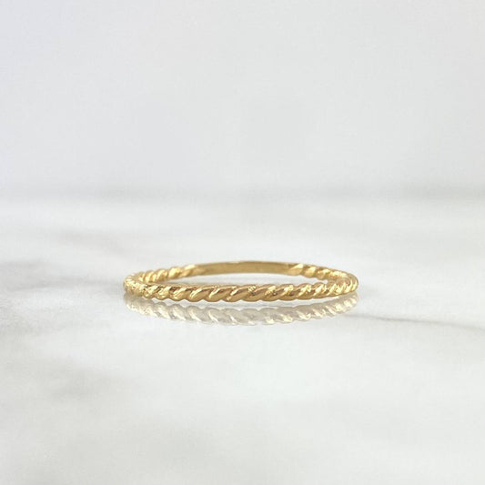 Anillo Trenzado 1gr / T6 1/2 / Grueso Oro Amarillo