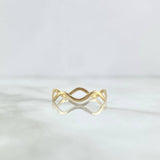 Anillo Ondulado 0.7gr / T7 1/2 / Liso Oro Amarillo