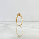 Anillo Solitario Halo Ojos Infinitos 1.9gr / T7 1/4 / Circones Blancos - Rosado Oro Amarillo