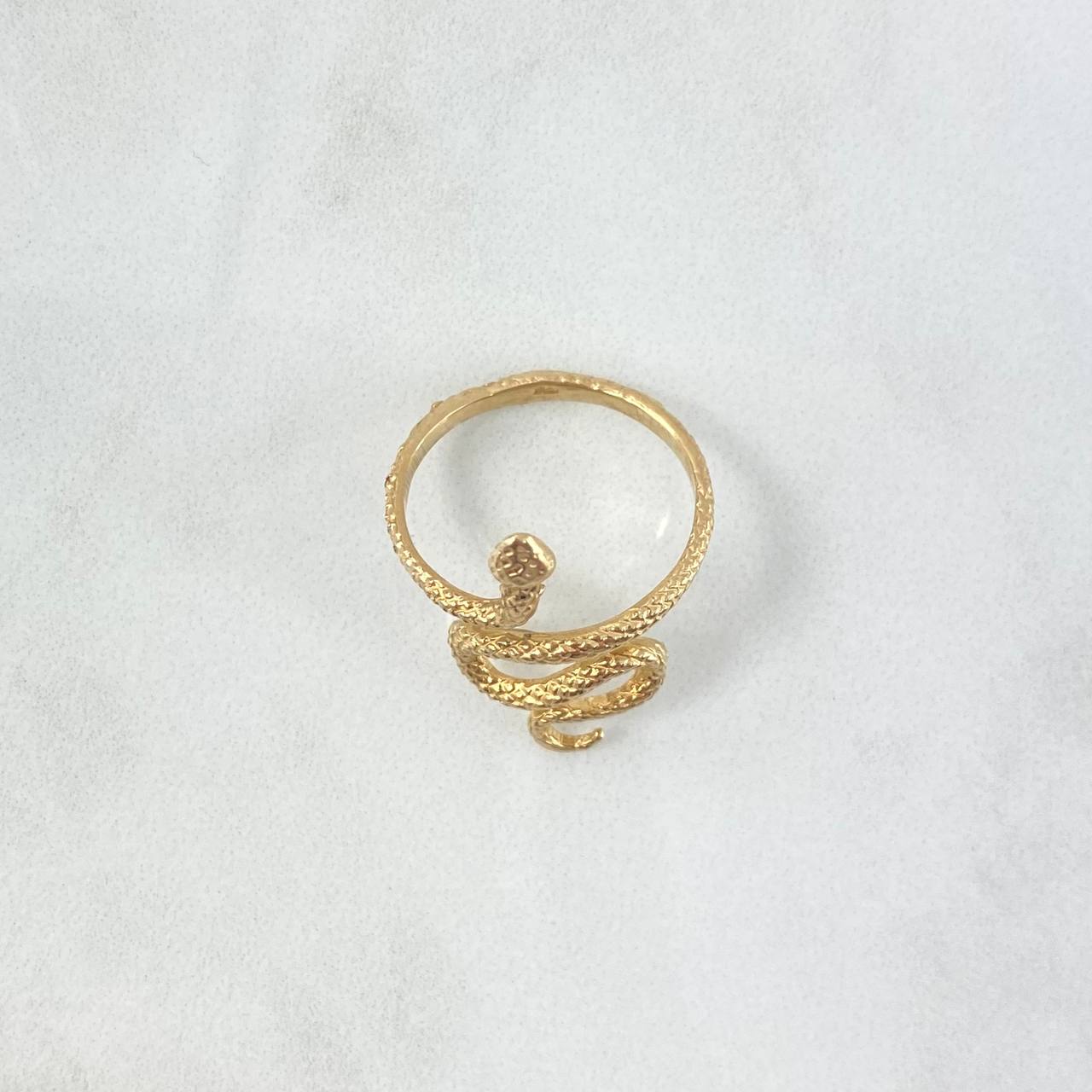 Anillo Serpiente 3.65gr / T4 1/2 / Texturizada Oro Amarillo