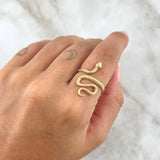 Anillo Serpiente 3.65gr / T4 1/2 / Texturizada Oro Amarillo