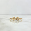 Anillo Infinito Correa 2gr / T7 1/4 / Circones Blancos Oro Amarillo