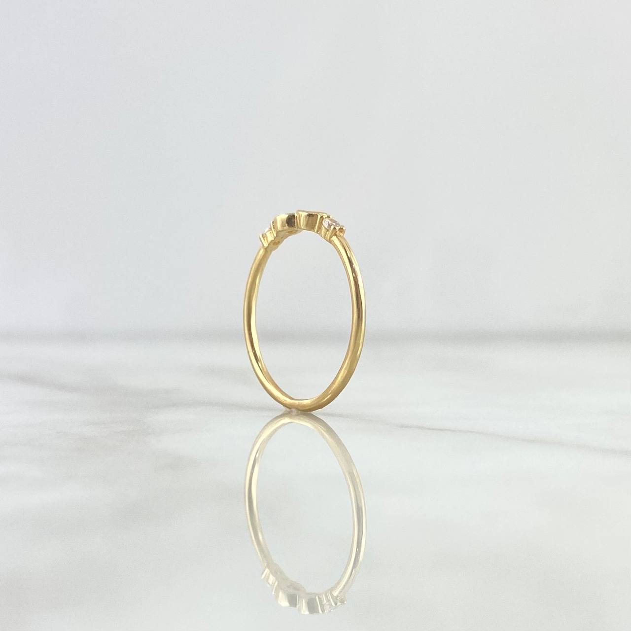 Anillo Infinito Chispas 1.35gr / T6 / Circones Blancos Oro Amarillo