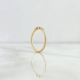 Anillo Infinito Chispas 1.35gr / T6 / Circones Blancos Oro Amarillo