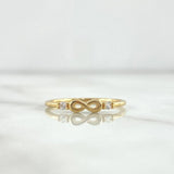 Anillo Infinito Chispas 1.35gr / T6 / Circones Blancos Oro Amarillo