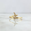 Anillo Avión 1.65gr / T7 / Circones Blancos Oro Amarillo