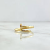 Anillo Clavo 2.6gr / T4 3/4 / Liso Oro Amarillo