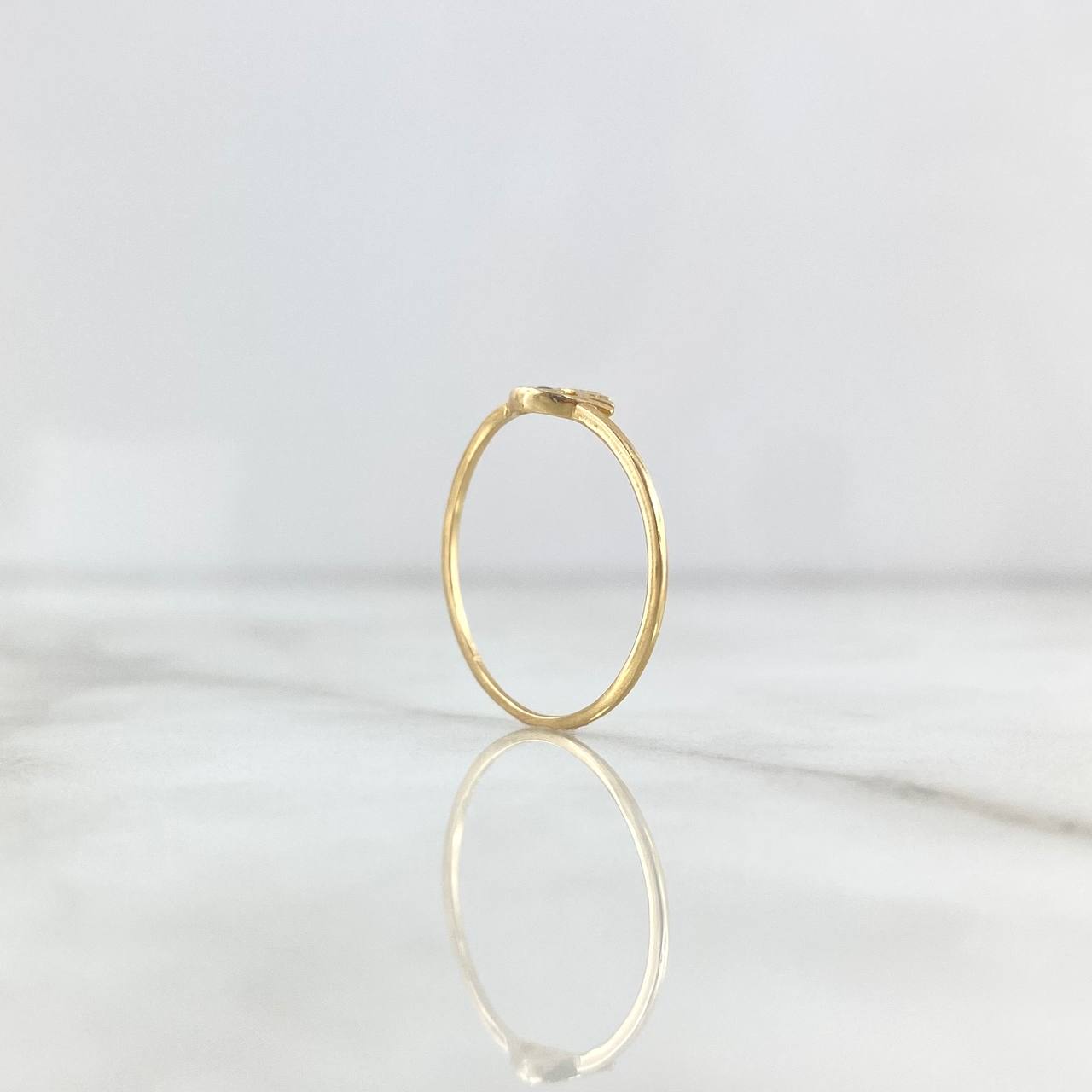 Anillo Ojo Turco 0.75gr / T7 1/2 / Circon Rosado Oro Amarillo