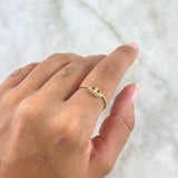 Anillo Ojo Turco 0.75gr / T7 1/2 / Circon Rosado Oro Amarillo