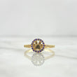 Anillo Sello Huella 2.1gr / T6 3/4 / Circones Blancos - Lilas Oro Amarillo