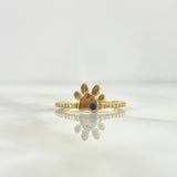 Anillo Huella 2.4gr / T6 3/4 / Circon Azul Oro Amarillo