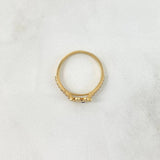 Anillo Huella 2.4gr / T6 / Circon Negro Oro Amarillo