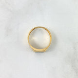 Anillo Cuadro Dividido 3.7gr / T9 1/2 / Circones Blancos Oro Amarillo ©