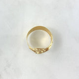 Anillo Cruz Cristo 2.6gr / T8 / Texturizado Oro Amarillo 18K *