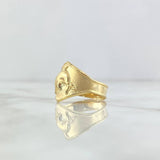 Anillo Sello Delfin 2.25gr / T8 1/4 / Mate Oro Amarillo 18K *