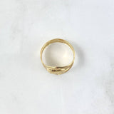 Anillo Sello Delfin 2.25gr / T8 1/4 / Mate Oro Amarillo 18K *