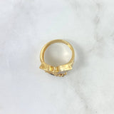 Anillo San Miguel Arcangel 11.3gr / T10 1/4 / Circones Blancos Oro Amarillo ©