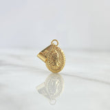 Dije Virgen Guadalupe 0.55gr / 2cm / Troquelado Cargador Liso Oro Amarillo