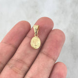 Dije Virgen Guadalupe 0.55gr / 2cm / Troquelado Cargador Liso Oro Amarillo