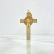 Dije Cruz Cristo 6.8gr / 5.5cm / San Benito Circones Blancos Oro Amarillo