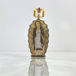 Dije Virgen Guadalupe Silueta 28.15gr / 6.5cm / Circones Blancos Y Negros Oro Amarillo