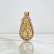 Dije Virgen DeL Carmen Mate 10.25gr / 4cm / Circones Blancos Oro Amarillo *