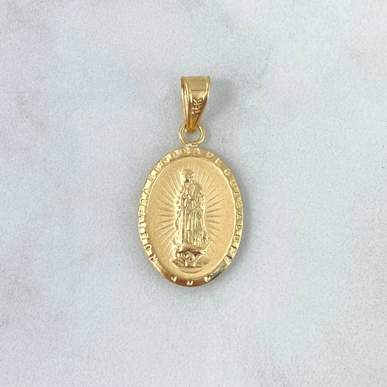 Dije Virgen Guadalupe 1.55gr / 3.1cm / Medalla Mate Oro Amarillo *