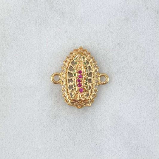 Herraje Virgen Guadalupe 2.6gr / 1.6cm / Circones Blancos - Verdes - Fucsias Oro Amarillo