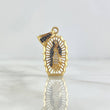 Dije Virgen Guadalupe 3.05gr / 3cm / Circones Blancos - Negros Oro Amarillo