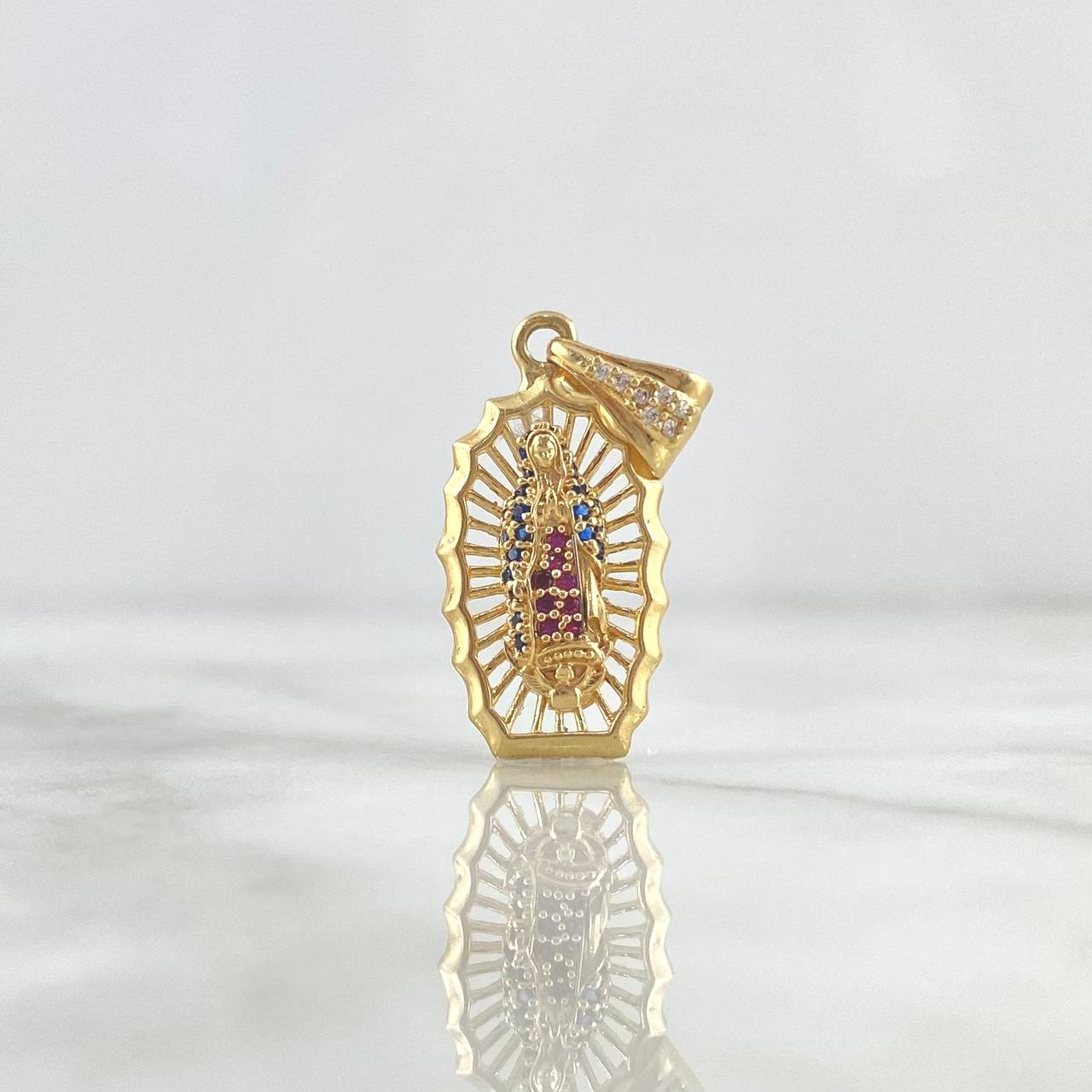 Dije Virgen Guadalupe 3.2gr / 3.2cm / Circones Blancos - Azules - Fucsias Oro Amarillo