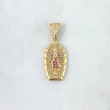 Dije Virgen Guadalupe 3.2gr / 3.2cm / Circones Blancos - Azules - Fucsias Oro Amarillo