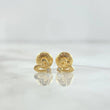 Topos Corazón Silueta Espingrada 0.6gr / 4mm Circones Balancos Oro Amarillo