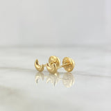 Topos Luna 0.5gr / 5mm Lisa Oro Amarillo 18K