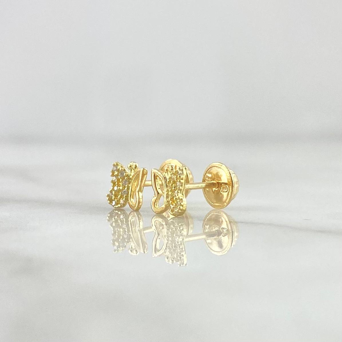 Topos Mariposa 0.8gr / 6mm Circones Blancos Mitad Lisa Oro Amarillo