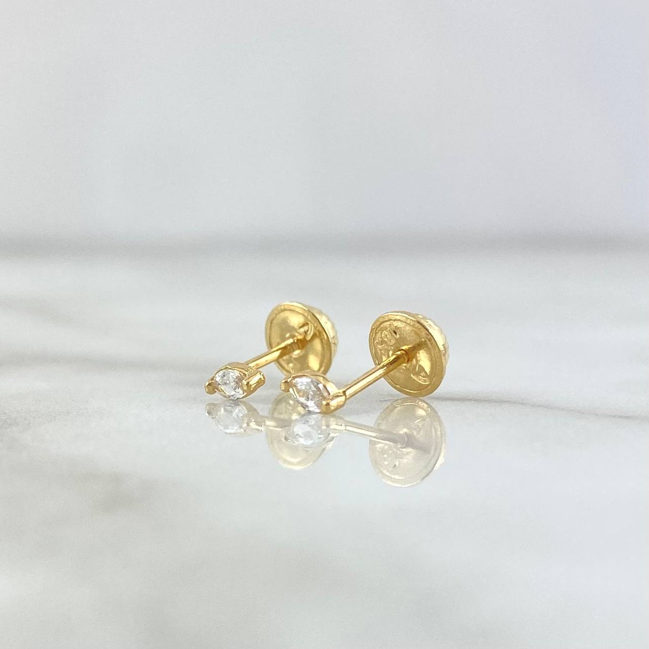 Topos Petalo 0.45gr / 4mm Circon Blanco Oro Amarillo