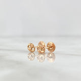 Topos GC 0.65gr / 6mm Diamantados Oro Rosa 18K