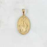 Dije Virgen Milagrosa 3gr / 3cm / Medalla Ovalada Oro Amarillo ©