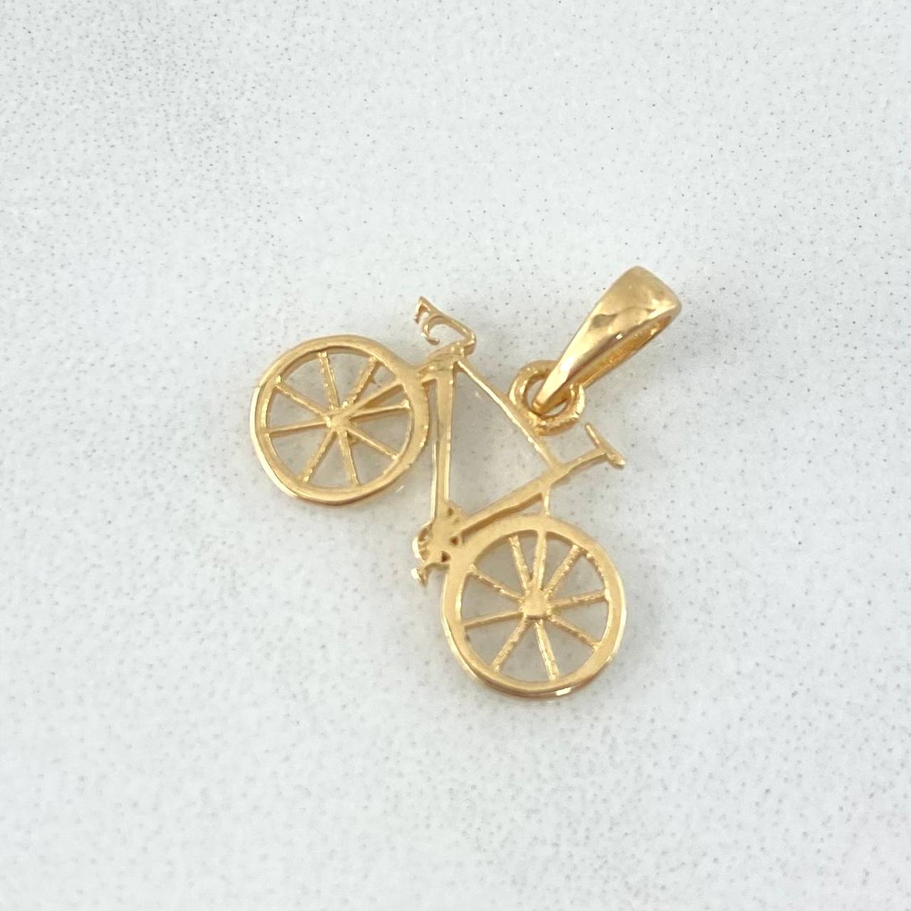 Dije Bicicleta 0.85gr / 1.5cm / Lisa Oro Amarillo