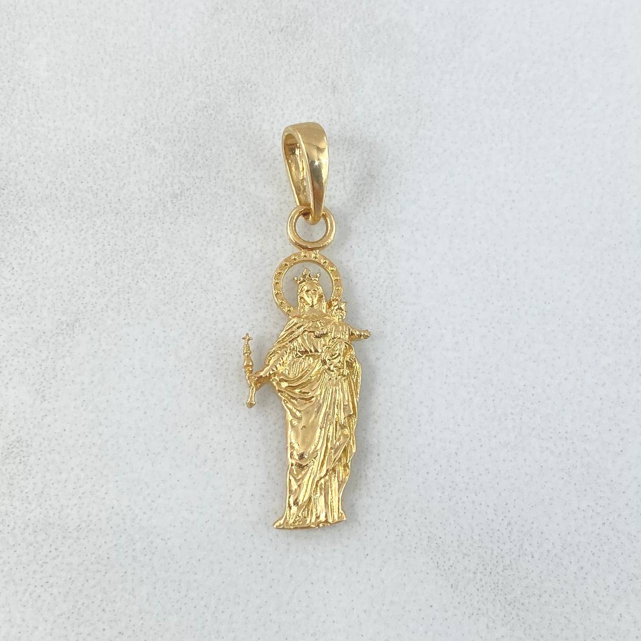 Dije Virgen Maria Auxiliadora 1.35gr / 2.8cm / Silueta Oro Amarillo