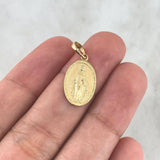 Dije Virgen Milagrosa 1.25gr / 2.2cm / Medalla Ovalada Oro Amarillo