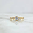 Anillo Solitario Corona Tinker 2.55gr / T6 1/4 / Circones Blancos Oro Amarillo