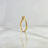 Anillo Solitario Corona Tinker 2.55gr / T6 1/4 / Circones Blancos Oro Amarillo