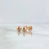 Topos Bola 0.75gr / 7mm Lisa Oro Rosa 18K ©