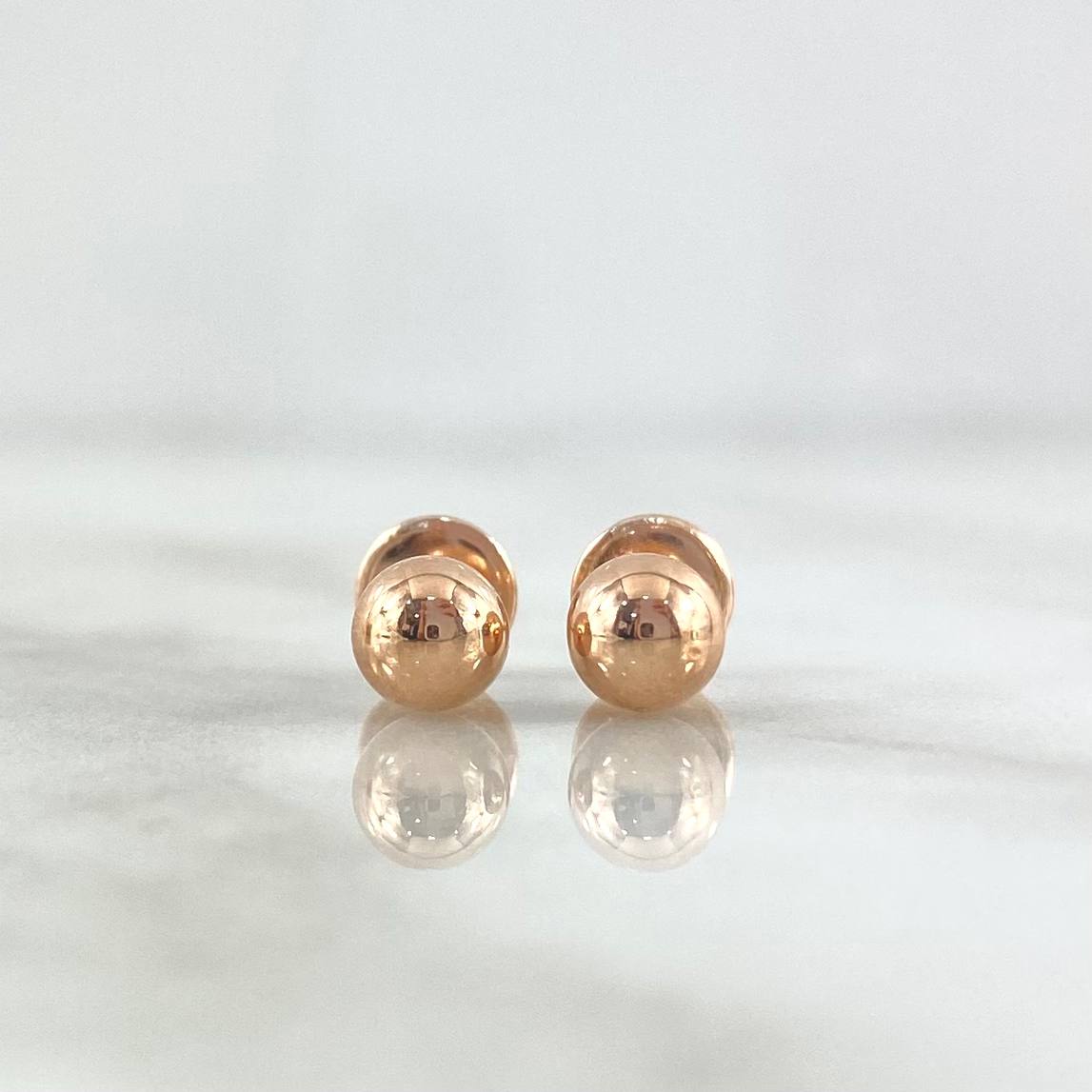 Topos Bola Lisa 0.9gr / 8mm Oro Rosa 18K ©