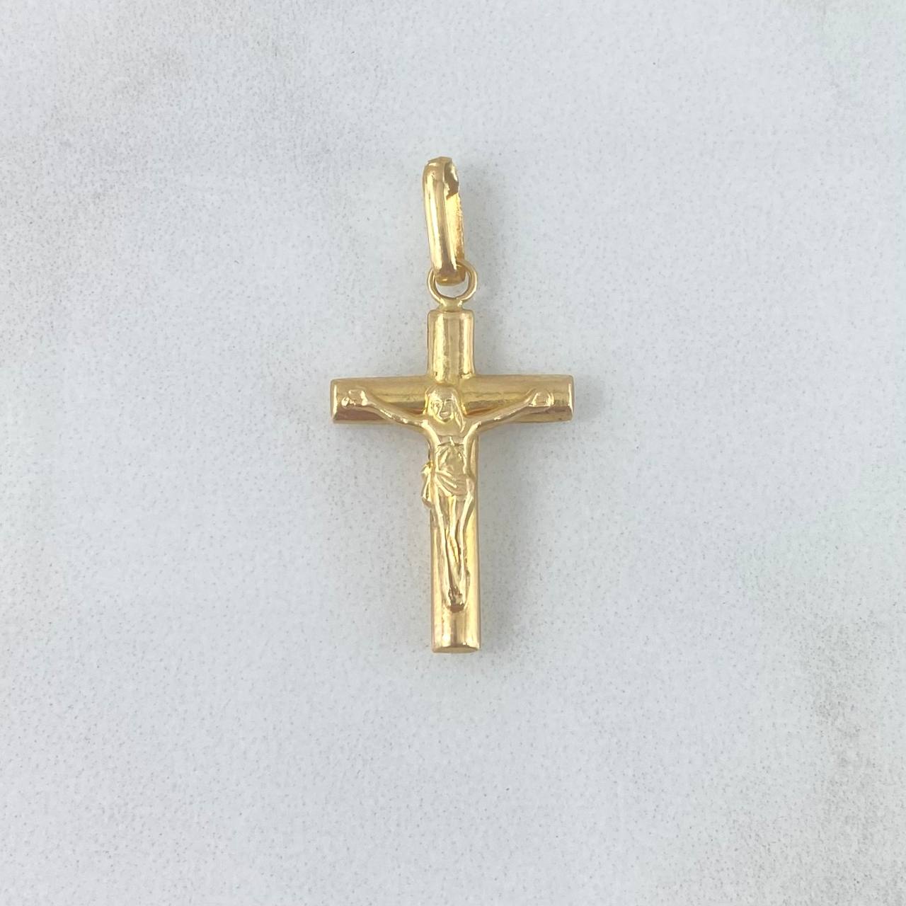 Dije Cruz Cristo 1.05gr / 3cm / Troquelado Oro Amarillo