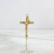 Dije Cruz Cristo 1.05gr / 3cm / Troquelado Oro Amarillo